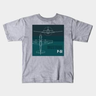 P-51 Mustang: Legendary Wings Kids T-Shirt